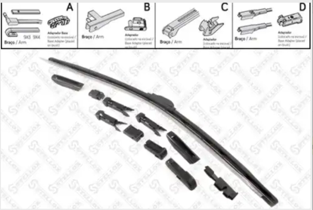 Щетка гибридная Stellox 104600-SX 600 мм, 1 шт купить,NaN