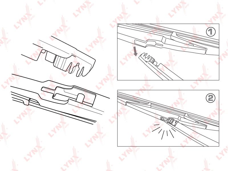 Щетка каркасная LYNXauto LR35T 350 мм, 1 шт купить,NaN
