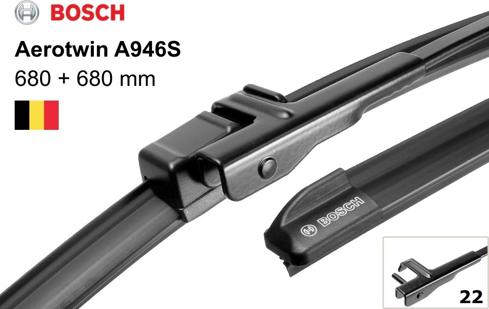 Щетка бескаркасная Bosch A946S 680 мм, 1 шт купить,NaN