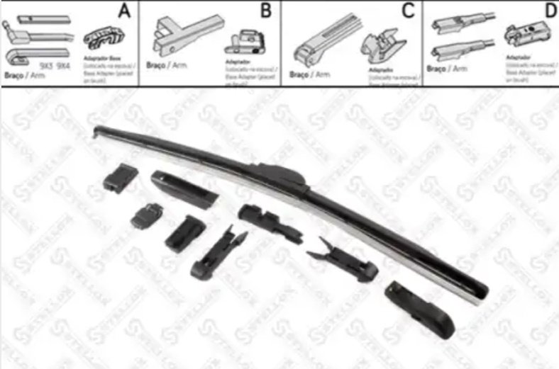 Щетка гибридная Stellox 101480-SX 480 мм, 1 шт купить,NaN