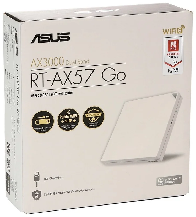 Маршрутизатор Asus RT-AX57 Go белый купить,50190