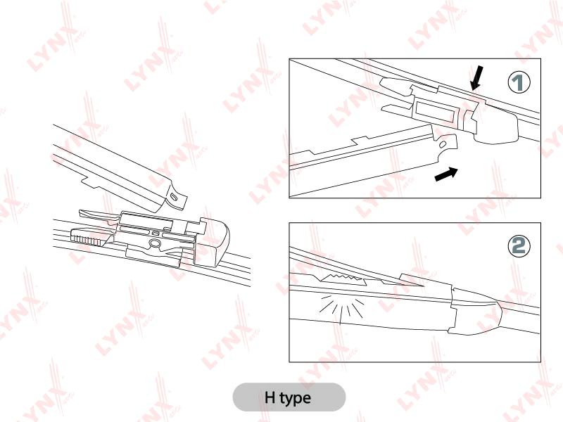 Щетка бескаркасная LYNXauto LR28H 280 мм, 1 шт
