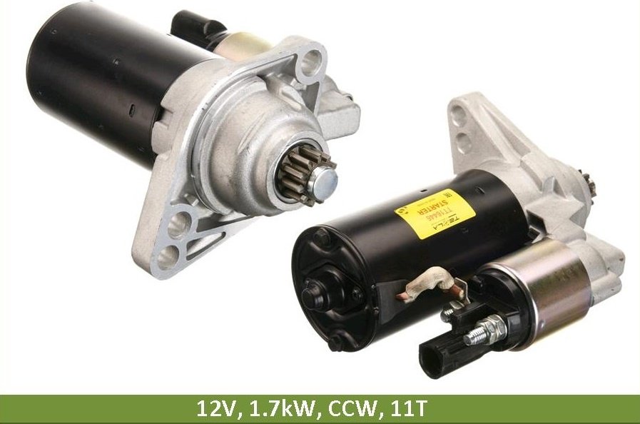 СТАРТЕР 12V, 1.7kW, CCW, 11T; Audi A1/A3, VW Golf/Polo 1.6TDi 09- /TT16446 купить,NaN