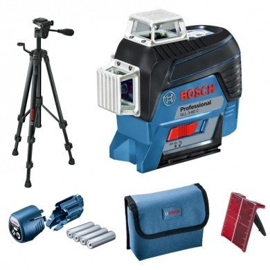Лазерный нивелир Bosch GLL 3-80 C AA + BT 150 L-Boxx ready 0601063R01 синий купить,287100