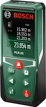 Лазерный дальномер Bosch PLR 25 зеленый