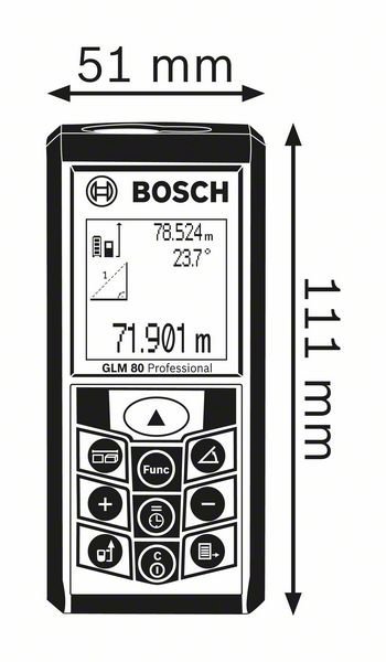 Лазерный дальномер Bosch GLM 80 0601072300 синий купить,NaN