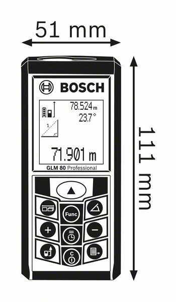 Лазерный дальномер Bosch GLM 80 0601072300 синий купить,NaN