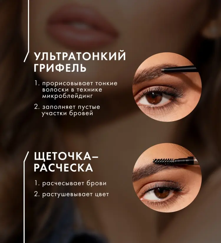 LUXVISAGE карандаш Browissimo Ultra Slim Super Stay 314 Deep Brown 6 мл купить,NaN
