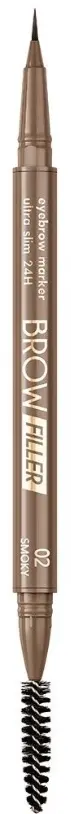 LUXVISAGE маркер BROW FILLER ultra slim 24H 02 smoky 3 мл купить,NaN