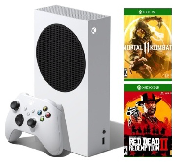 Игровая приставка Microsoft Xbox Series S White + MK11 + RDR2