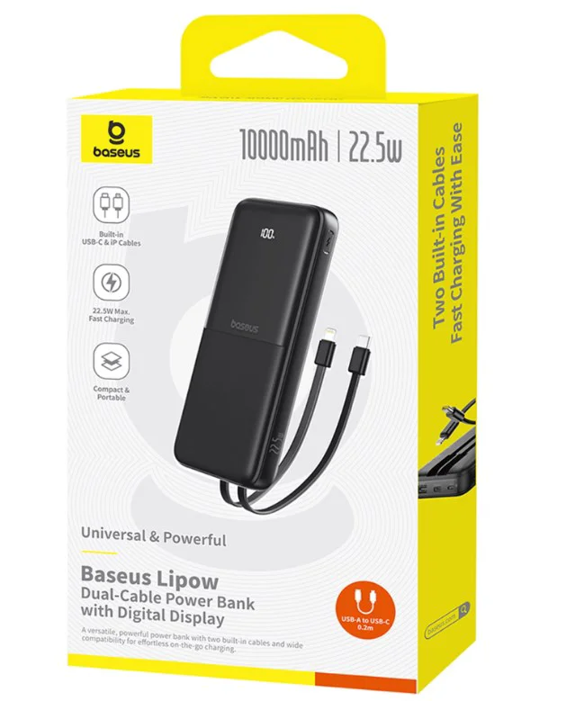 Power bank Baseus Lipow Digital Display PPJP311 P10079101123-00 10000 mAh Cosmic Black