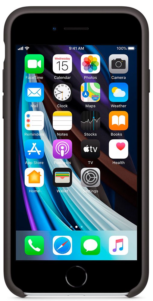  Чехол A-Case Silicon Case для iPhone SE черный