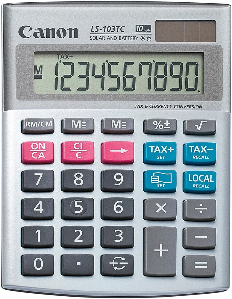 Калькулятор Canon LS-103TC 10 Digit Dual Power LCD display купить,NaN
