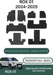 Коврики автомобильные для Rox 01 2024-2025 Black - ForteMarket