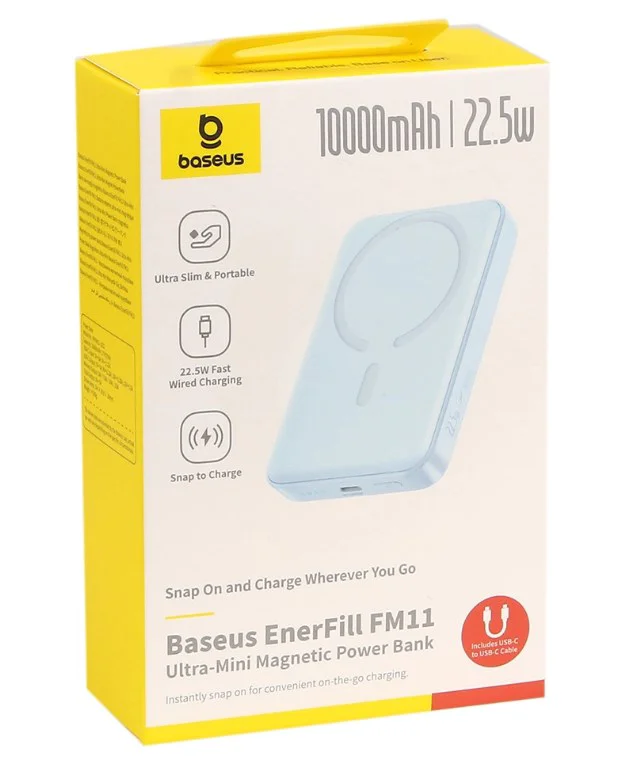 Power Bank Baseus EnerFill FM11 Ultra-Mini PPFM11-1022 P1008210E313-00 10000 mAh Galaxy Blue  купить,17990