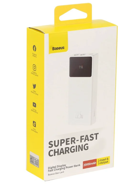 Power Bank Baseus Star-Lord PPXJ20 20000 mAh White