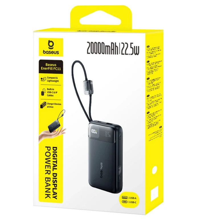 Power Bank Baseus EnerFill FC11 E0027S E0027S04 20000 mAh Cosmic Black