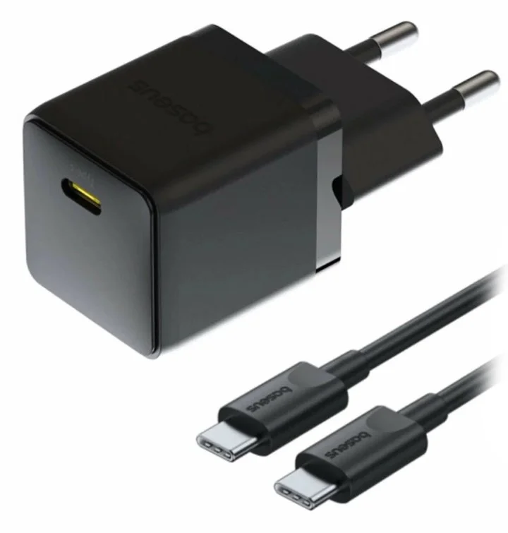 Зарядное устройство Baseus Palm 1C 30W + кабель USB Type-C Cluster Black купить,NaN