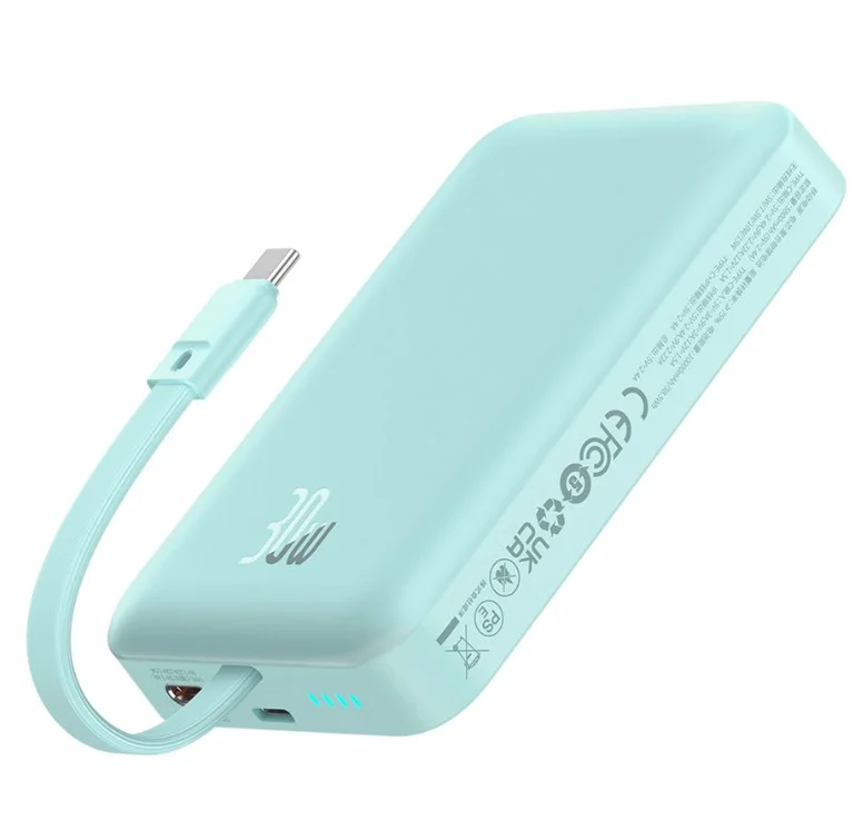 Power Bank Baseus Magnetic Mini Wireless PPCXM10T P1002210B333-00 10000 mAh Peppermint Blue 