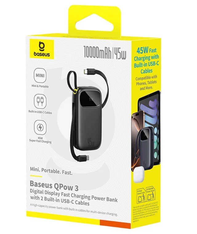 Power Bank Baseus EnerFill FC31 Qpow 3 PPQD3-10 P10082102123-00 10000 mAh Cosmic Black 