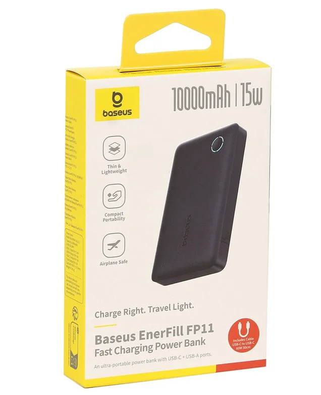 Power Bank Baseus EnerFill FP11 PPAP-1015-2 P1008210C123-00 10000 mAh Cosmic Black