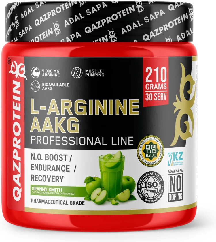 Аминокислота Qazprotein L-Arginine AAKG зеленое яблоко 210гр