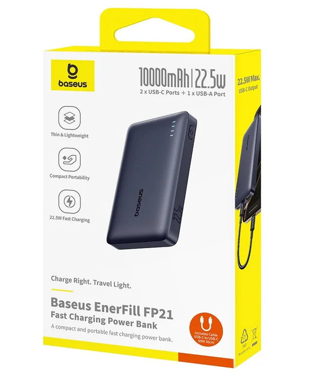 Power Bank Baseus EnerFill FP21 PPAP-1022-2 P1008210D123-00 10000 mAh Cosmic Black