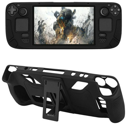 Чехол Pgtech Silicon Case with Stand for Steam Deck Black