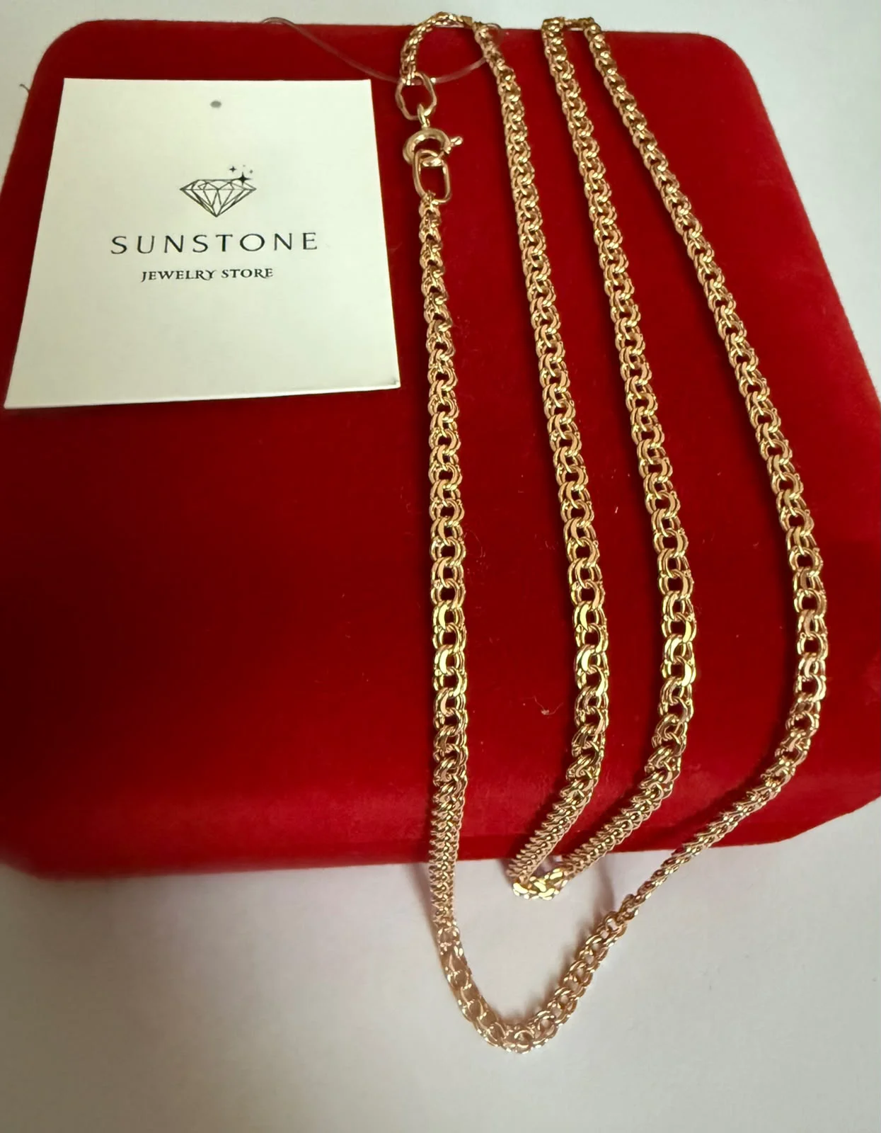 Цепь Sunstone S784 красное золото 2.8гр 55см купить,200000