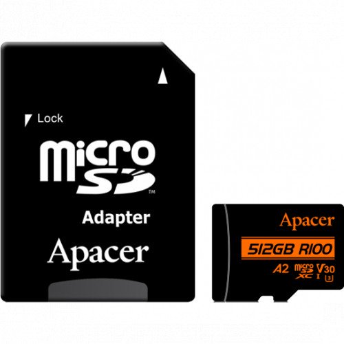 Карта памяти Apacer AP512GMCSX10U8-R + adapter SD