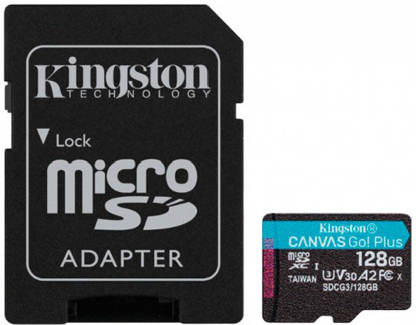 Карта памяти Kingston U3 V30 SDCG3/128GB + Adapter