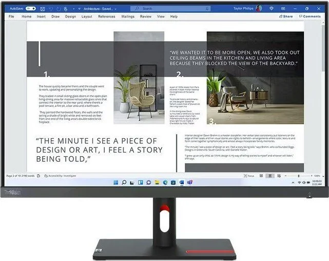 Монитор Lenovo ThinkVision S27i-30 63DFKAT4EU 27" Black