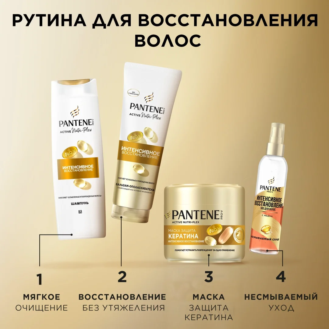 Шампунь Pantene интенсивное восстановление 250 мл купить,NaN