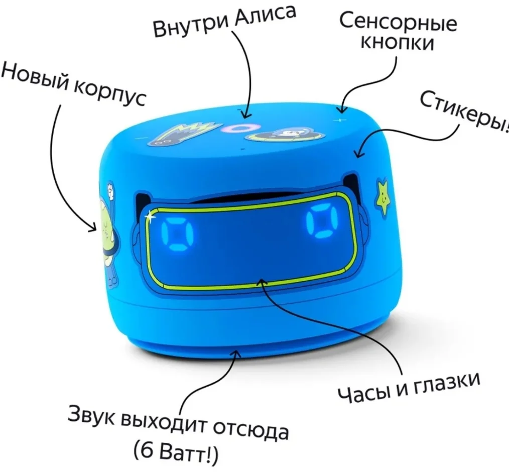 Умная колонка Яндекс Станция Лайт 2 YNDX-00026BLU синяя купить,0