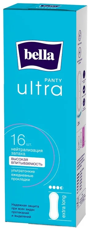 Прокладки ежедневные Bella Panty Ultra Extra Long 16 шт купить,NaN