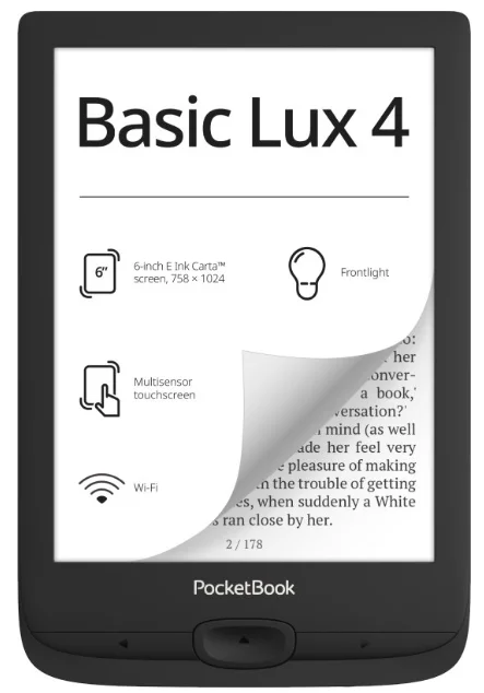 Электронная книга PocketBook 618 Basic Lux 4 PB618-P-CIS 6.0" Black - ForteMarket Электронная книга PocketBook 618 Basic Lux 4 PB618-P-CIS 6.0" Black купить,0