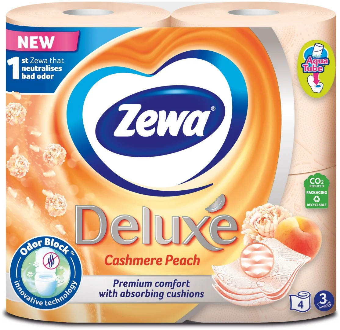 Туалетная бумага Zewa Cashmere Peach 3-слойный 4 шт купить,NaN