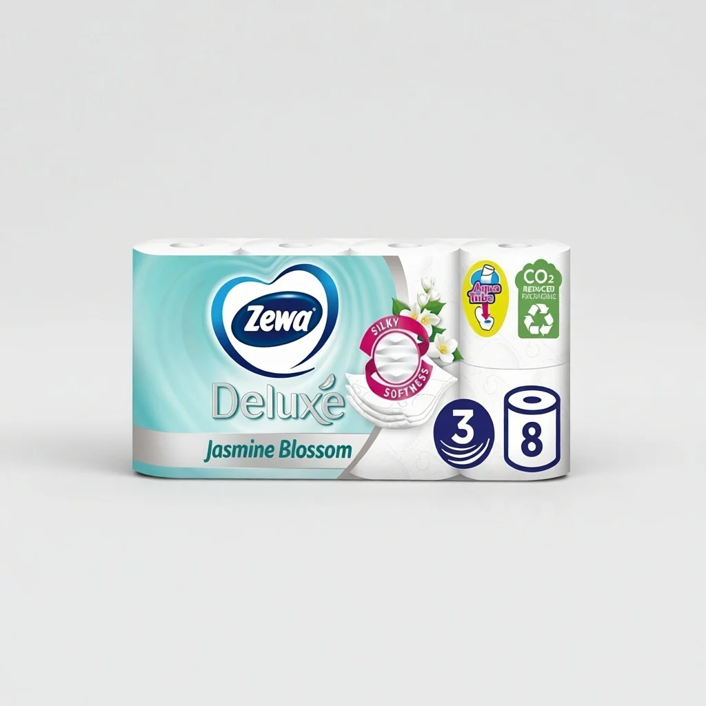 Туалетная бумага Zewa Deluxe Jasmine Blossom 8 шт купить,NaN