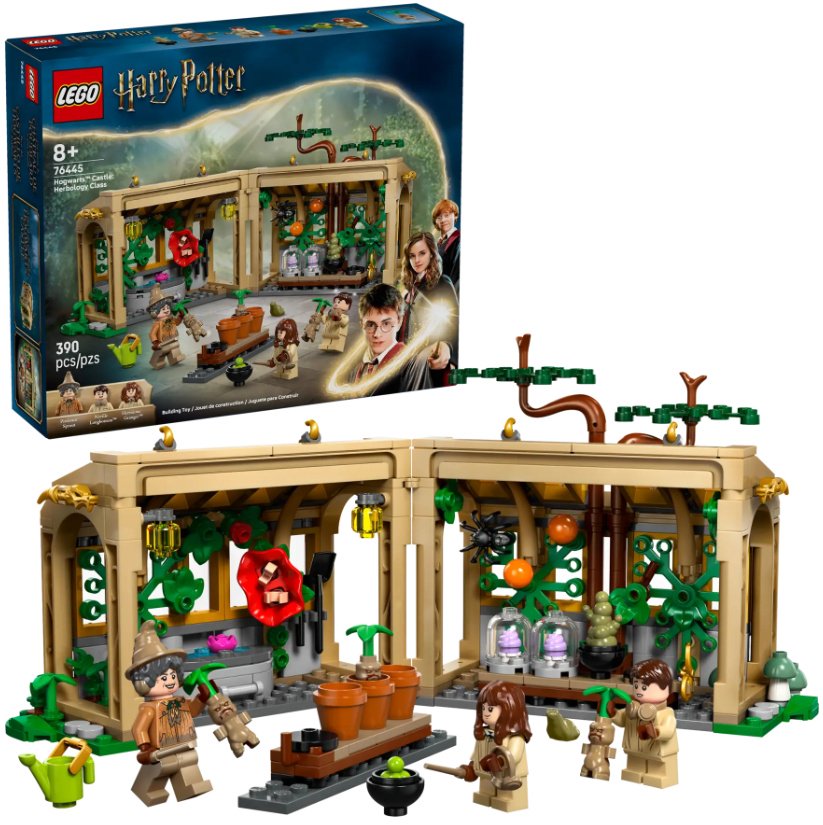 Конструктор LEGO Замок Хогвартс: Класс Гербологии, деталей 390 шт