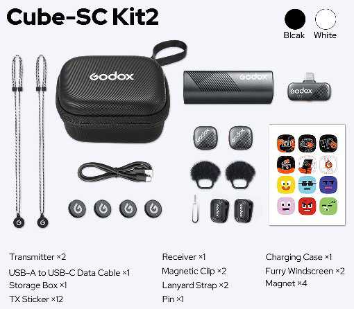 Микрофон Godox Godox Cube-SC Kit 2 черный купить,56065