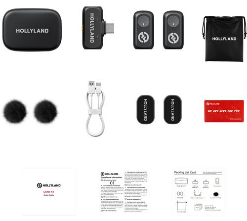 Микрофон Hollyland LARK A1 Duo USB-C черный купить,NaN
