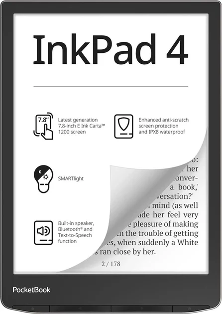 Электронная книга PocketBook PB743G InkPad 4 PB743G-U-CIS 7.8" Stardust Silver - ForteMarket Электронная книга PocketBook PB743G InkPad 4 PB743G-U-CIS 7.8" Stardust Silver купить,0