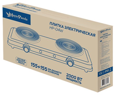 Настольная плита Happy Panda HP-04W белый - ForteMarket Настольная плита Happy Panda HP-04W белый купить,0
