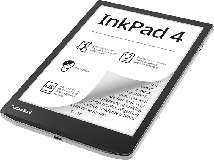Электронная книга PocketBook PB743G InkPad 4 PB743G-U-CIS 7.8" Stardust Silver - ForteMarket Электронная книга PocketBook PB743G InkPad 4 PB743G-U-CIS 7.8" Stardust Silver купить,0
