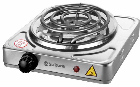 Настольная плита SAKURA ПЭ-08H серебристый