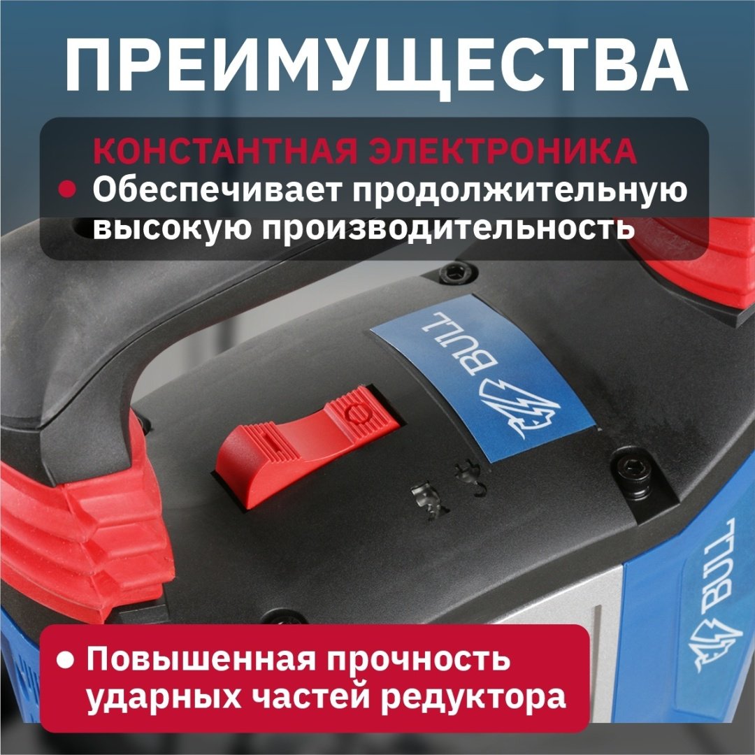 Отбойный молоток Bull SH 1501 10008225 шестигранник (HEX) купить,0