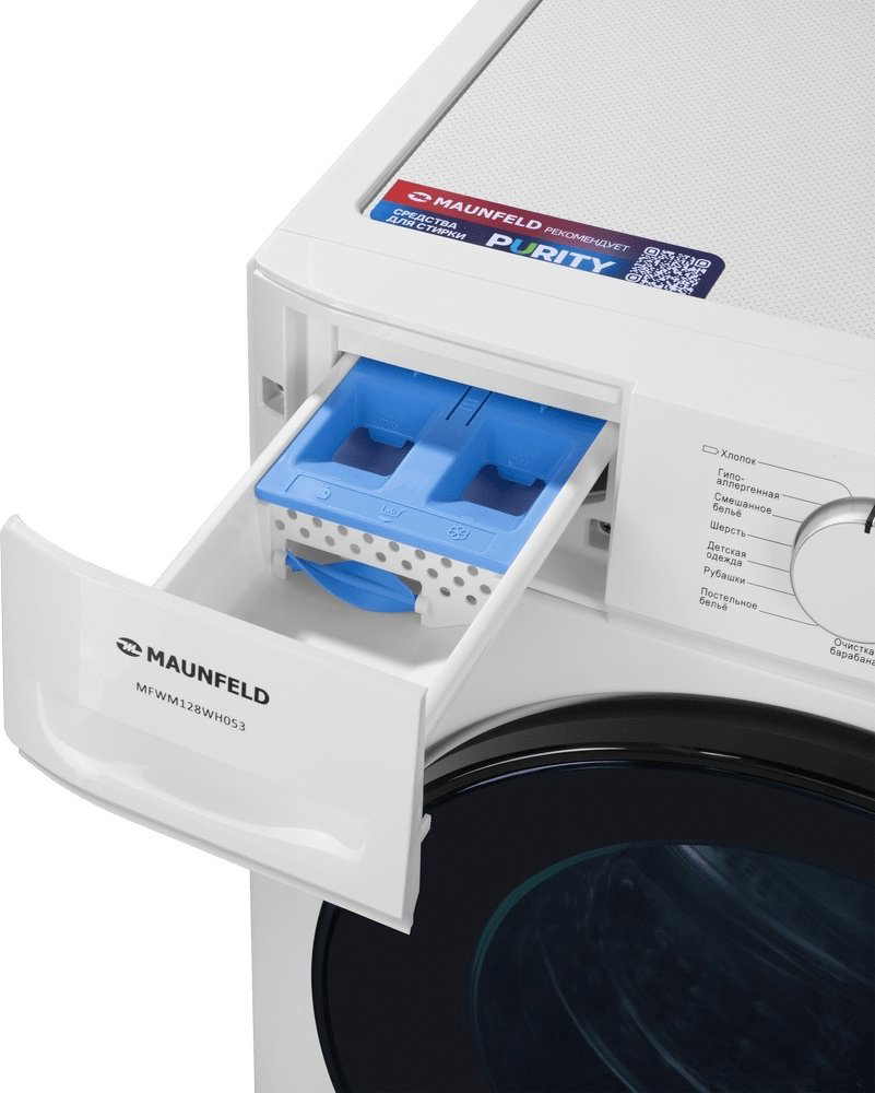 Стиральная машина MAUNFELD MFWM128WH053 белый купить,289990
