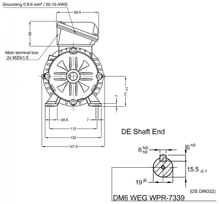 Электродвигатель WEG 16255791 0.37 кВт 2845 об/мин купить,28105