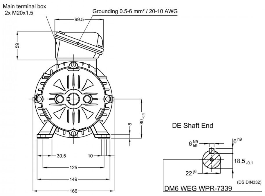 Электродвигатель WEG 17896923 1.5 кВт 1440 об/мин купить,48325