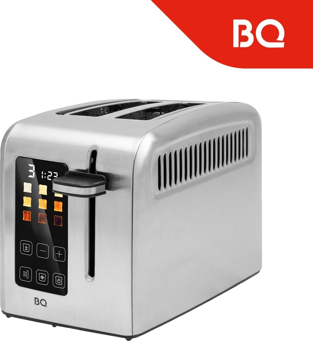 Тостер BQ T2002 стальной, черный